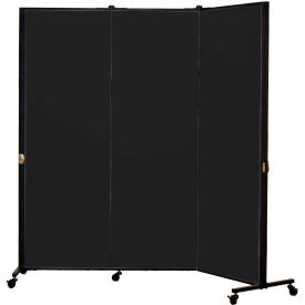 Screenflex Partitions HKDL603-DX Healthflex Portable Medical Privacy Screen, 3-Panel, Charcoal image.