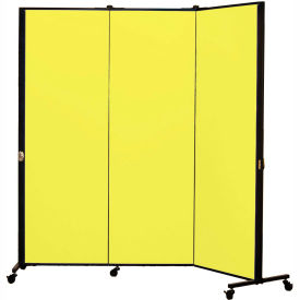 Screenflex Partitions HKDL603-DY Healthflex Portable Medical Privacy Screen, 3-Panel, Primary Yellow image.