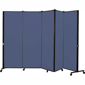 Screenflex Partitions HKDL605-DB Healthflex Portable Medical Privacy Screen, 5-Panel, Lake image.