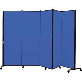 Screenflex Partitions HKDL605-DS Healthflex Portable Medical Privacy Screen, 5-Panel, Primary Blue image.