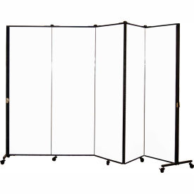 Screenflex Partitions HKDL605-DT Healthflex Portable Medical Privacy Screen, 5-Panel, White image.