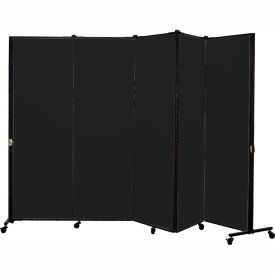 Screenflex Partitions HKDL605-DX Healthflex Portable Medical Privacy Screen, 5-Panel, Charcoal image.