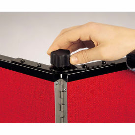 Screenflex Partitions PL3 Screenflex Black Powdered Painted Metal Panel Lock for 3 Panel image.