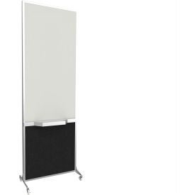 Screenflex Safe-Board Bullet Resistant Portable Whiteboard NIJ Level III 26-1/2"W x 76"H Black 