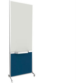 Screenflex Safe-Board Portable Whiteboard NIJ Level III-A 26-1/2"W x 76"H Navy Blue 