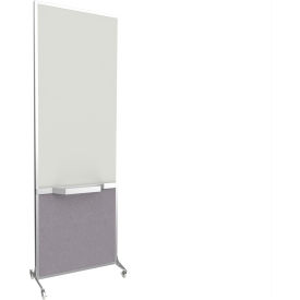 Screenflex Safe-Board Portable Whiteboard NIJ Level III-A 26-1/2"W x 76"H Select Gray 