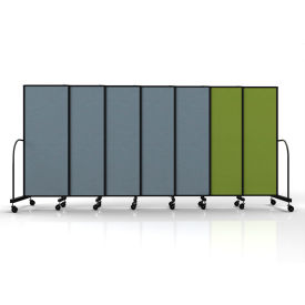 Screenflex Safeflex Bullet Resistant Sliding Divider 156"W x 610"H Summer Blue 