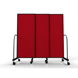 Screenflex Safeflex Bullet Resistant Sliding Divider 72"W x 610"H Primary Red 