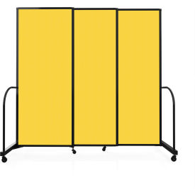 Screenflex Safeflex Bullet Resistant Sliding Divider 72"W x 610"H Primary Yellow 