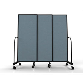 Screenflex Safeflex Bullet Resistant Sliding Divider 72"W x 610"H Summer Blue 