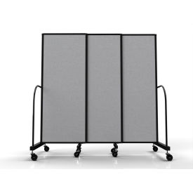 Screenflex Safeflex Bullet Resistant Sliding Divider 72"W x 610"H Gray Smoke 