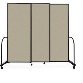 Screenflex Safeflex Bullet Resistant Sliding Divider 72"W x 610"H Hazelnut 