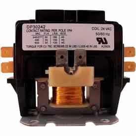 Sealed Unit Parts Co., Inc DP30243 Supco DP30243 Contactor 30A 24V 3 Pole image.