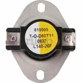 Sealed Unit Parts Co., Inc L140 General Purpose Thermostat Opens 140°F, Closes 120°F image.