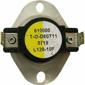 Sealed Unit Parts Co., Inc L165 Supco Therm-O-Disc General Purpose Thermostat 165-145 - Min Qty 12 image.