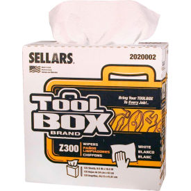 Sellars Retail Dist Co 2020002 Toolbox® Z300 White Interfold, 135 Sheets/Box, 8 Boxes/Case 2020002 image.