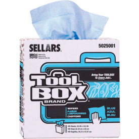 Sellars Retail Dist Co 5025001 Toolbox® Z400 Blue Interfold, 100 Sheets/Box, 8 Boxes/Case image.