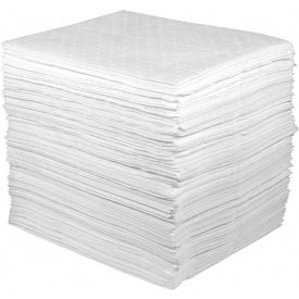 Sellars Retail Dist Co 82002 Oil Only Light Weight Sorbent Pads, 32 Gallon Capacity, 15" x 18", 200 Pads/Bag image.