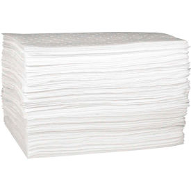Sellars Retail Dist Co 82004 Oil Only Medium Weight Sorbent Pads, 19 Gallon Capacity, 15" x 18", 100 Pads/Bag image.