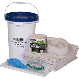 Sellars Retail Dist Co 99075 EverSoak® Oil Only 6.5 Gallon Pail Spill Kit, 6.5 Gallon Capacity, 1 Spill Kit/Case image.