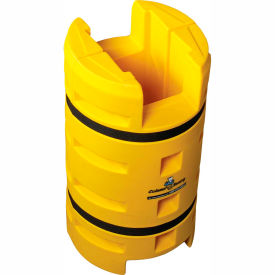 Sentry Protection System CS2442-12SFE Column Sentry® Column Protector, 12"x 12" Square Opening with FE Cutout, 24"O.D. x 42"H Yellow image.
