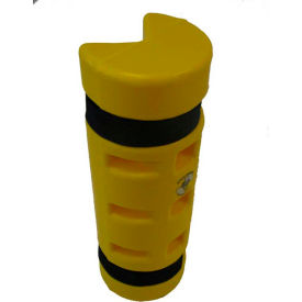 Sentry Protection System RS75END Rack Sentry® Rack Protector, Rack End Mounting, 3" x 3" Opening, 18"H, Yellow image.