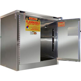Securall  A&A Sheet Metal Products A131-SS Securall® 30-Gallon 36"W Manual Close, Flammable Cabinet Stainless Steel image.