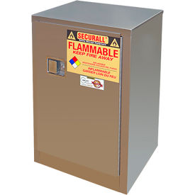 Securall  A&A Sheet Metal Products A305-SS Securall® 12-Gallon Self-Close Door Flammable Cabinet Stainless Steel image.