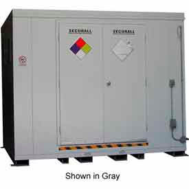 Securall  A&A Sheet Metal Products AG1600 Securall® 10W x 8D x 8 4"H Agri-Chemical Storage Building 16 Drum image.