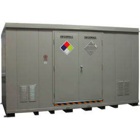 Securall® 24 Drum 2HR Fire-Rated Agri-Chemical Storage Building 14W x 8D x 83"H 