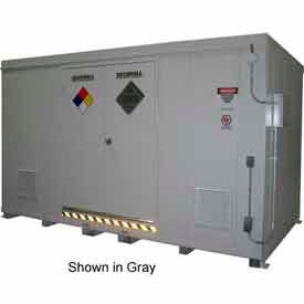 Securall  A&A Sheet Metal Products AG3200 Securall® 18W x 8 x 8 4"H Agri-Chemical Storage Building 32 Drum image.