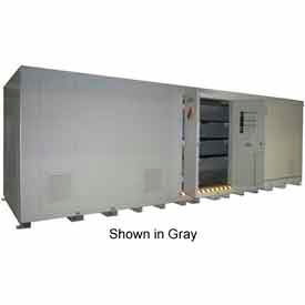 Securall  A&A Sheet Metal Products AG6400 Securall® 34W x 8D x 8 4"H Agri-Chemical Storage Building 64 Drum image.