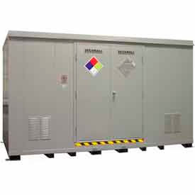 Securall  A&A Sheet Metal Products B2400 Securall® 14W x 8D x 8 4"H Hazmat Chemical Storage Building 24 Drum image.