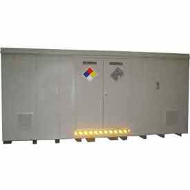 Securall  A&A Sheet Metal Products B3200 Securall® 18W x 8D x 8 4"H Hazmat Chemical Storage Building 32 Drum image.