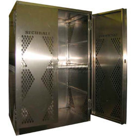 Securall  A&A Sheet Metal Products LP12S-Vertical Securall® 12 Cylinder Vertical LP/Oxygen Cabinet Aluminum, Manual Close image.
