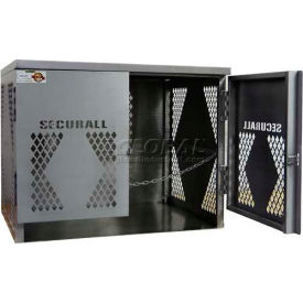 Securall  A&A Sheet Metal Products LP6S-Vertical Securall® 6 Cylinder Vertical LP/Oxygen Cabinet Aluminum, Manual Close image.