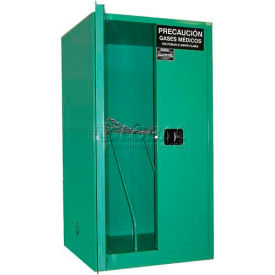 Securall  A&A Sheet Metal Products MG106H Securall® 9, H Cylinder, Vertical Medical Gas Cabinet, 34"W x 34"D x 65"H, Manual Close image.