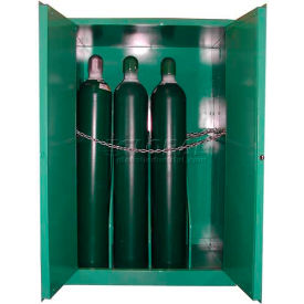 Securall® 12 H Cylinder Vertical Medical Fire Lined Gas Cabinet 43""Wx34""Dx65""H Manual Close