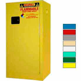 Securall  A&A Sheet Metal Products P120Yellow Securall® 20-Gallon Manual Close, Paint/Ink Cabinet Yellow image.