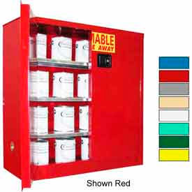 Securall  A&A Sheet Metal Products P140Gray Securall® 40-Gallon Manual Close, Paint/Ink Cabinet Gray image.
