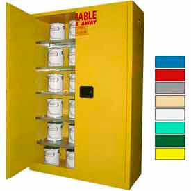 Securall  A&A Sheet Metal Products P160Yellow Securall® 60-Gallon Manual Close, Paint/Ink Cabinet Yellow image.