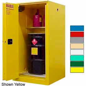 Securall  A&A Sheet Metal Products V260Beige Securall® Flammable Drum Cabinet w/ Rollers & Doors, 65 Gal. Cap., 34"W x 34"D x 65"H, Beige image.