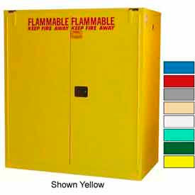 Securall  A&A Sheet Metal Products V3110Blue Securall® Flammable Drum Cabinet w/ Rollers & Doors, 120 Gal. Cap., 56"W x 31"D x 67"H, Blue image.