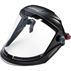 Sellstrom Mfg Co 14202 Jackson Safety®  Maxview Premium Hard Hat Faceshield, Chin Guard, Clear PC, Uncoated image.