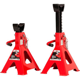 Sellstrom Mfg Co 3303A American Forge & Foundry Jack Stands, 3 Ton, Ratchet Type, Red, Pair image.