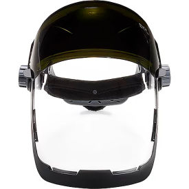 Sellstrom Mfg Co 14230 Jackson Safety Ratcheting Headgear Face Shield with Shade 5 IR Flip Visor, AntiFog - QUAD500 Series image.
