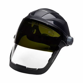 Sellstrom Mfg Co 14233 Jackson Safety Ratcheting Headgear Face Shield with Shade 8 IR Flip Visor, AntiFog - QUAD500 Series image.