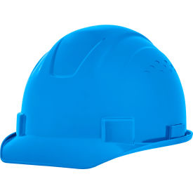 Sellstrom Mfg Co 20202 Jackson Safety Advantage Front Brim Hard Hat, Non-Vented, 4-Pt. Ratchet Suspension, Blue image.