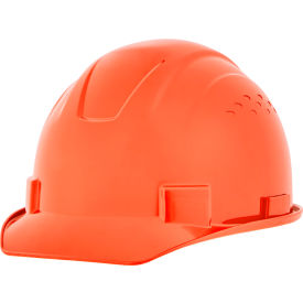Sellstrom Mfg Co 20203 Jackson Safety Advantage Front Brim Hard Hat, Non-Vented, 4-Pt. Ratchet Suspension, Orange image.