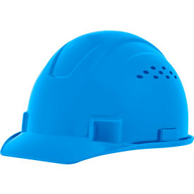 Sellstrom Mfg Co 20222 Jackson Safety Advantage Front Brim Hard Hat, Vented, 4-Pt. Ratchet Suspension, Blue image.